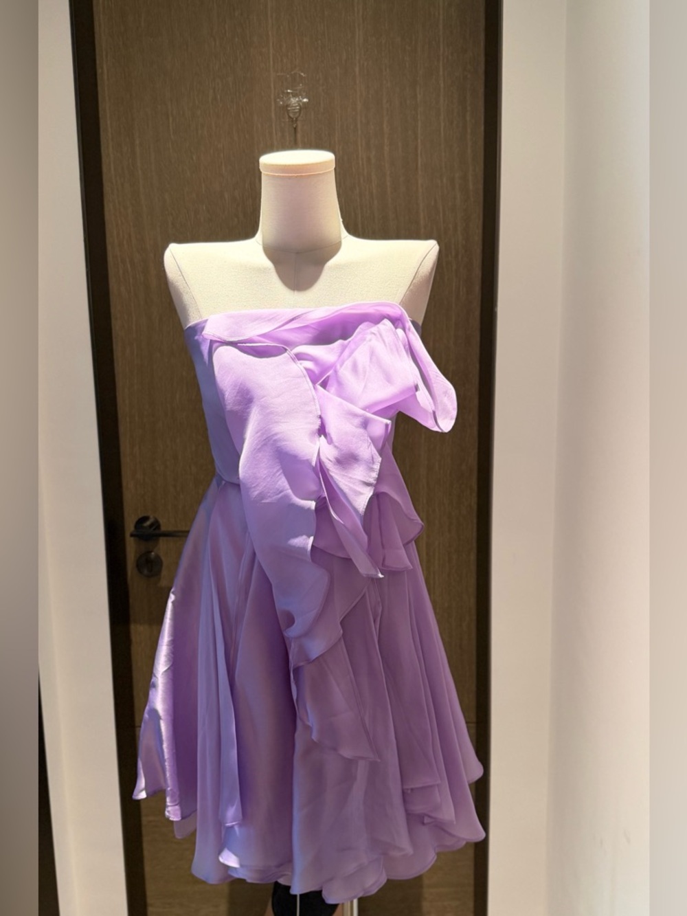 Sonya Moda Rosa Strapless Silk Organza cocktail Dress - Picture 8 of 15